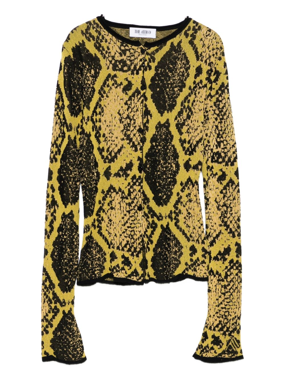 Maglia con stampa animalier in giallo The Attico - donna 