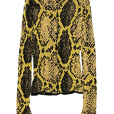 Maglia con stampa animalier in giallo The Attico - donna 