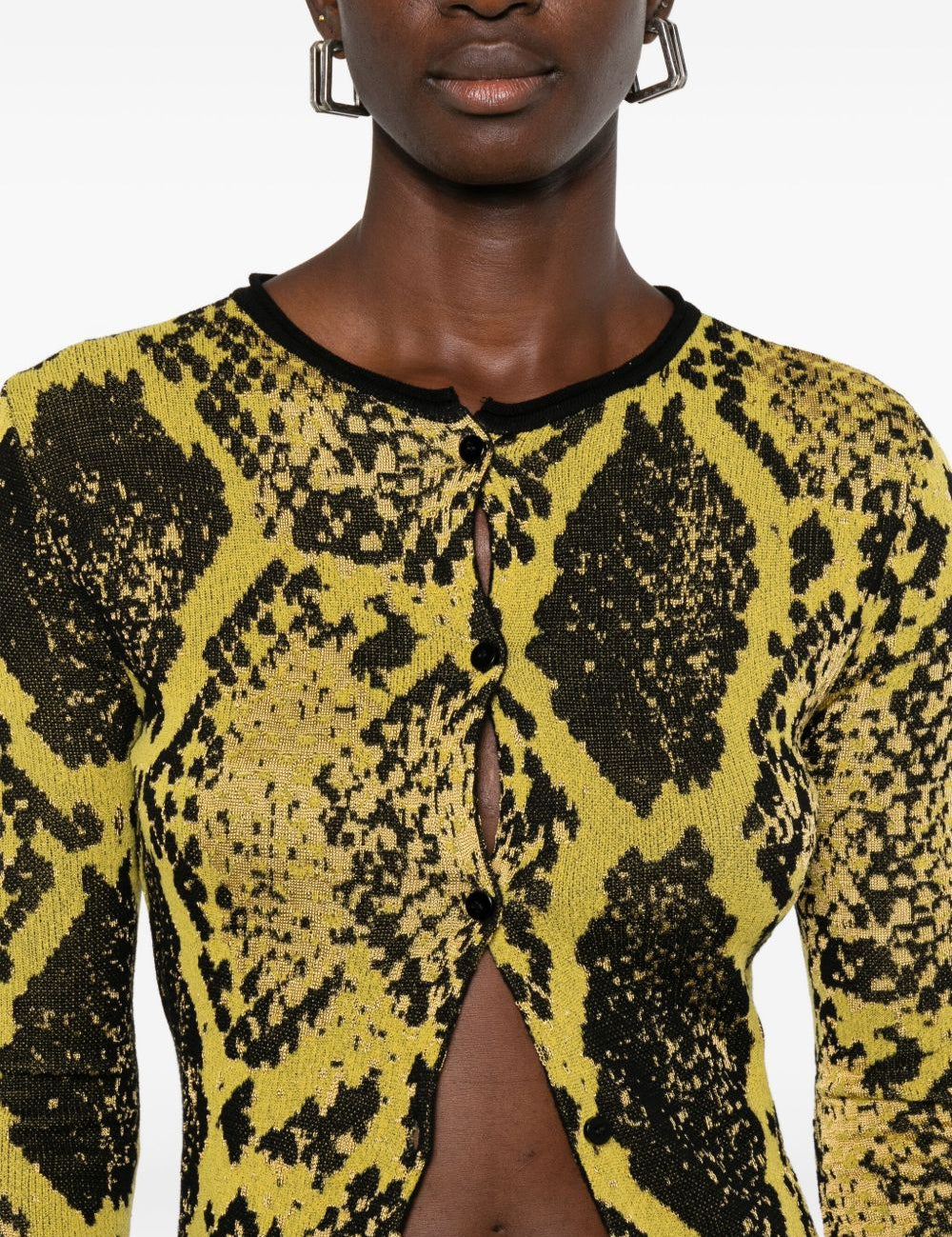 Maglia con stampa animalier in giallo The Attico - donna 