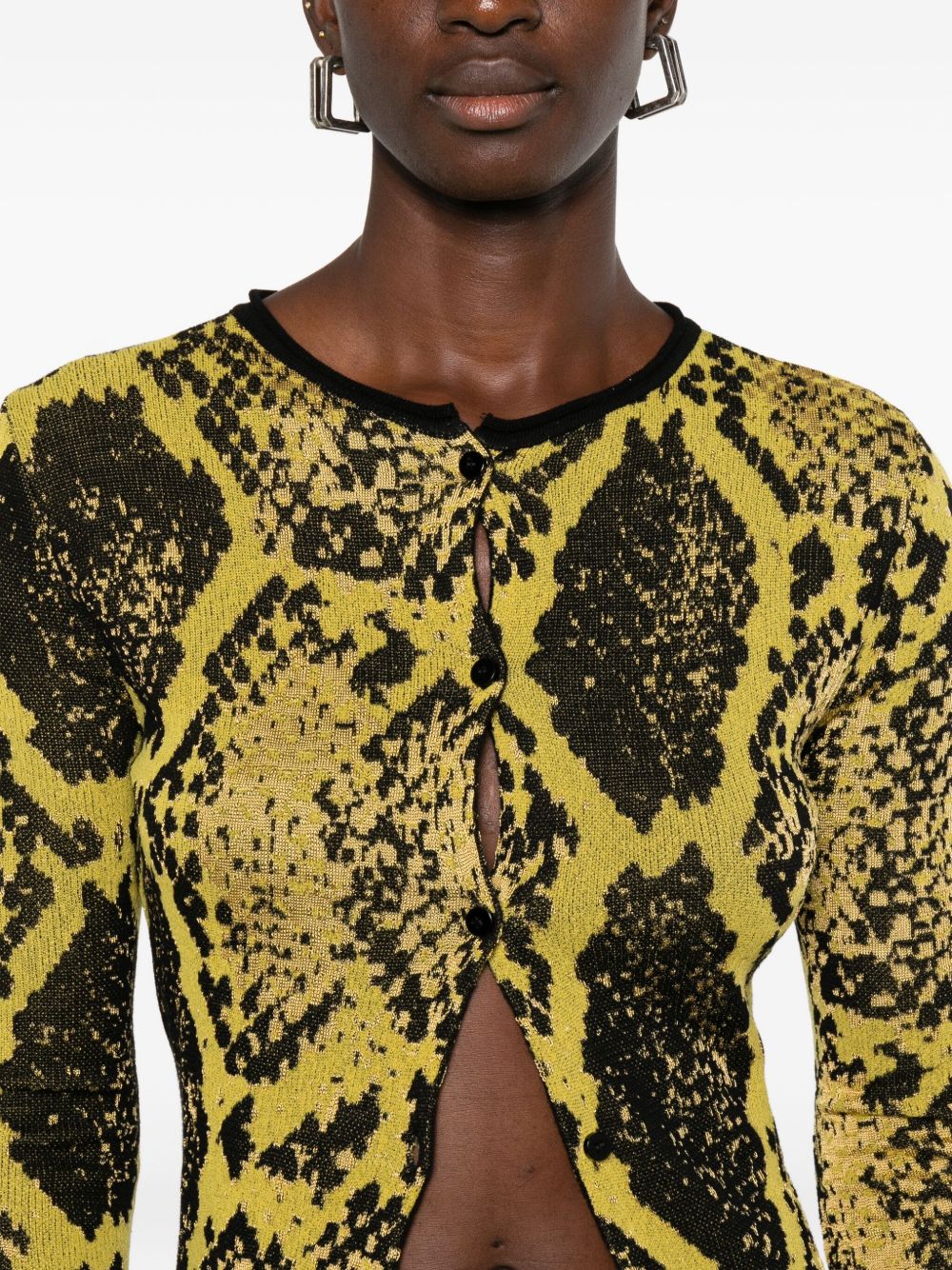 Maglia con stampa animalier in giallo The Attico - donna 