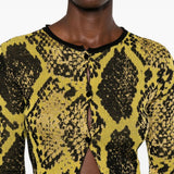 Maglia con stampa animalier in giallo The Attico - donna 