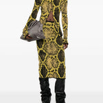 Maglia con stampa animalier in giallo The Attico - donna 