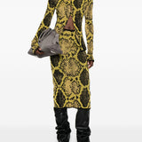 Maglia con stampa animalier in giallo The Attico - donna 