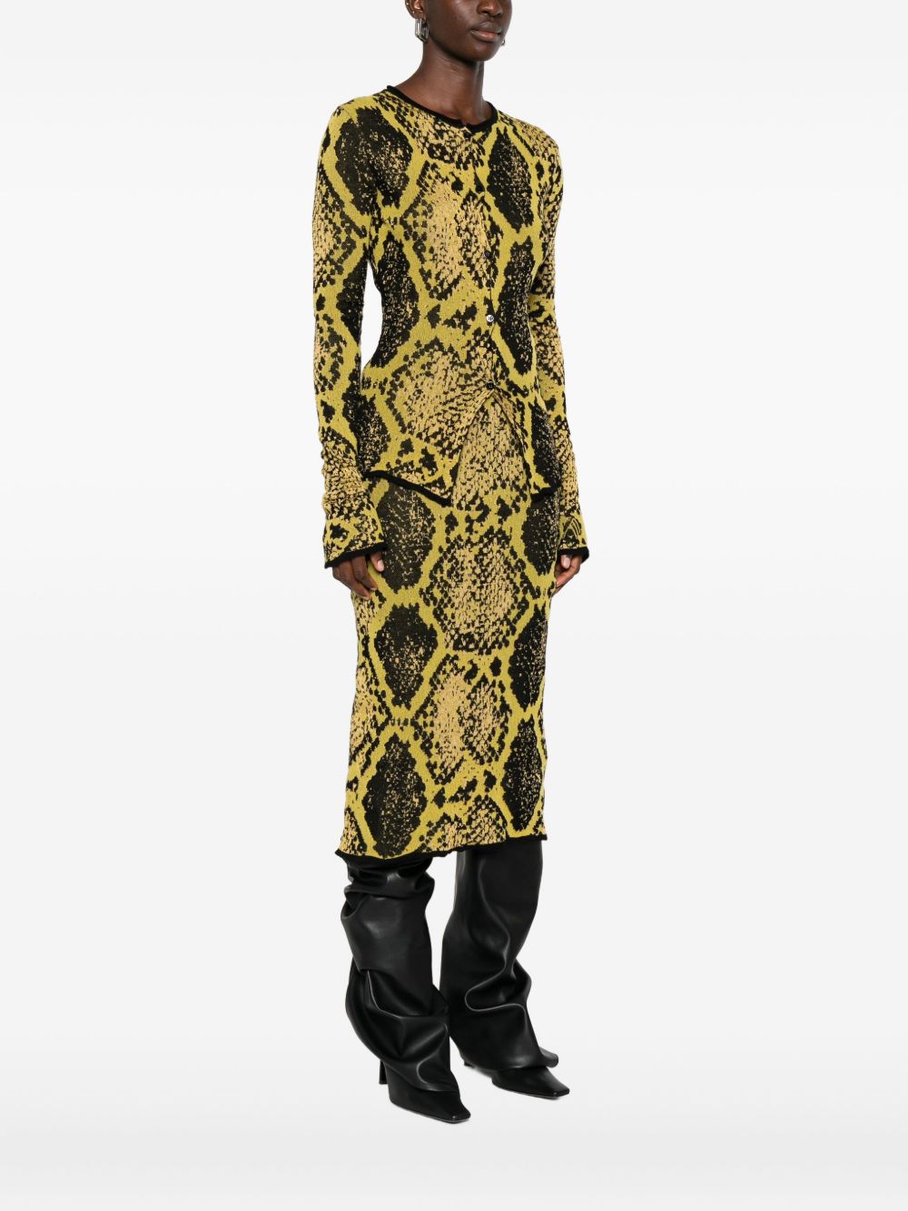 Maglia con stampa animalier in giallo The Attico - donna 