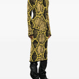 Maglia con stampa animalier in giallo The Attico - donna 