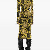 Maglia con stampa animalier in giallo The Attico - donna 