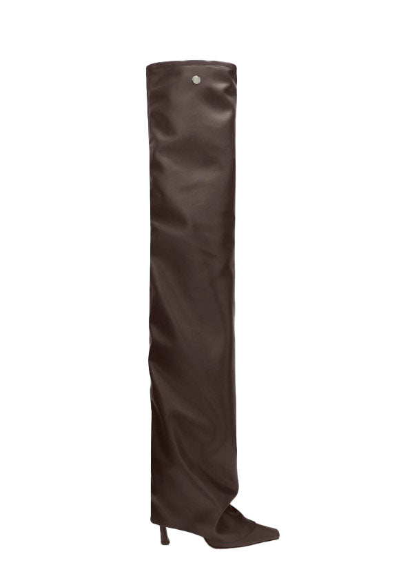 Stivali sopra il ginocchio 95mm in marrone The attico - donna 