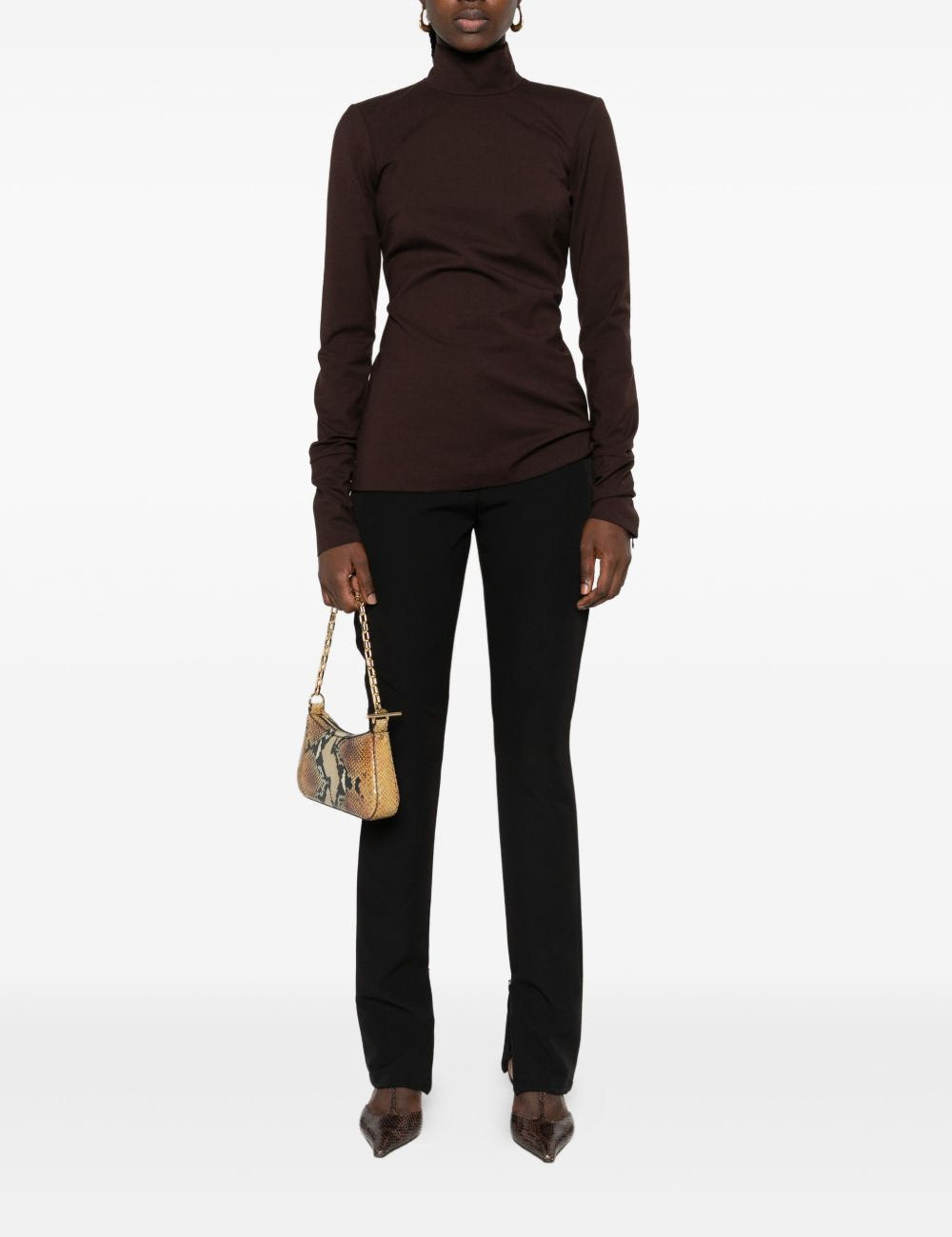 Pantaloni a gamba dritta con spacchi  in nero The latest - donna 