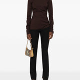 Pantaloni a gamba dritta con spacchi  in nero The latest - donna 