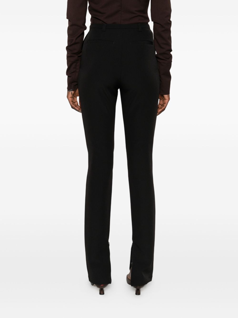 Pantaloni a gamba dritta con spacchi  in nero The latest - donna 