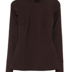Top a collo alto clio in marrone The latest - donna 