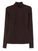 Top a collo alto clio in marrone The latest - donna