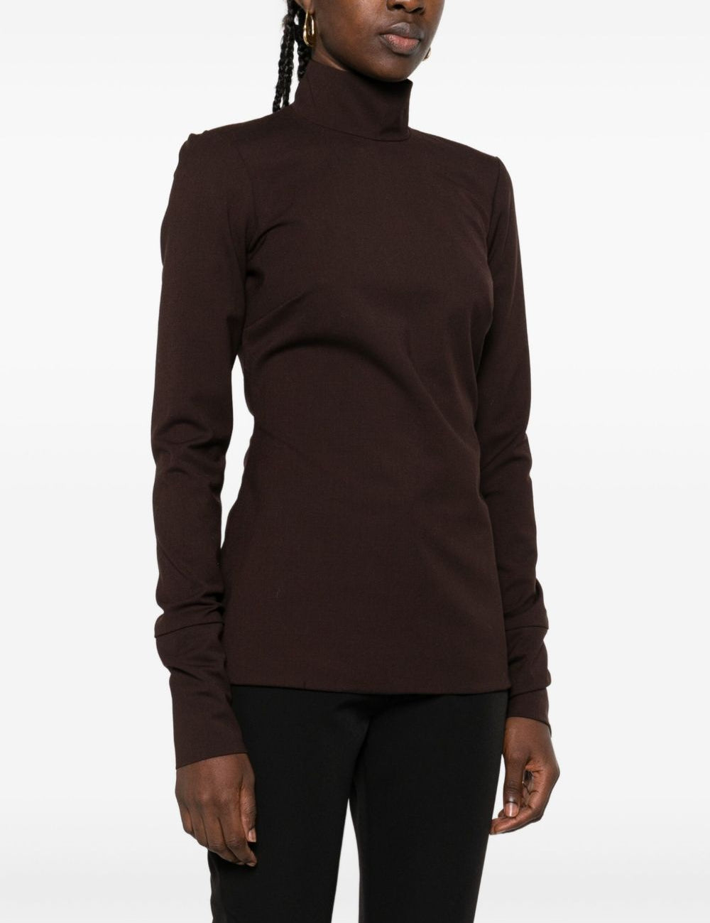 Top a collo alto clio in marrone The latest - donna 