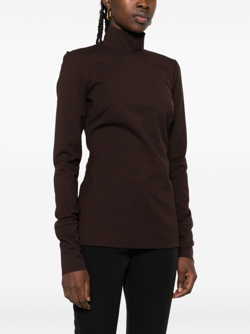 Top a collo alto clio in marrone The latest - donna 