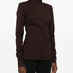 Top a collo alto clio in marrone The latest - donna 