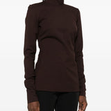 Top a collo alto clio in marrone The latest - donna 