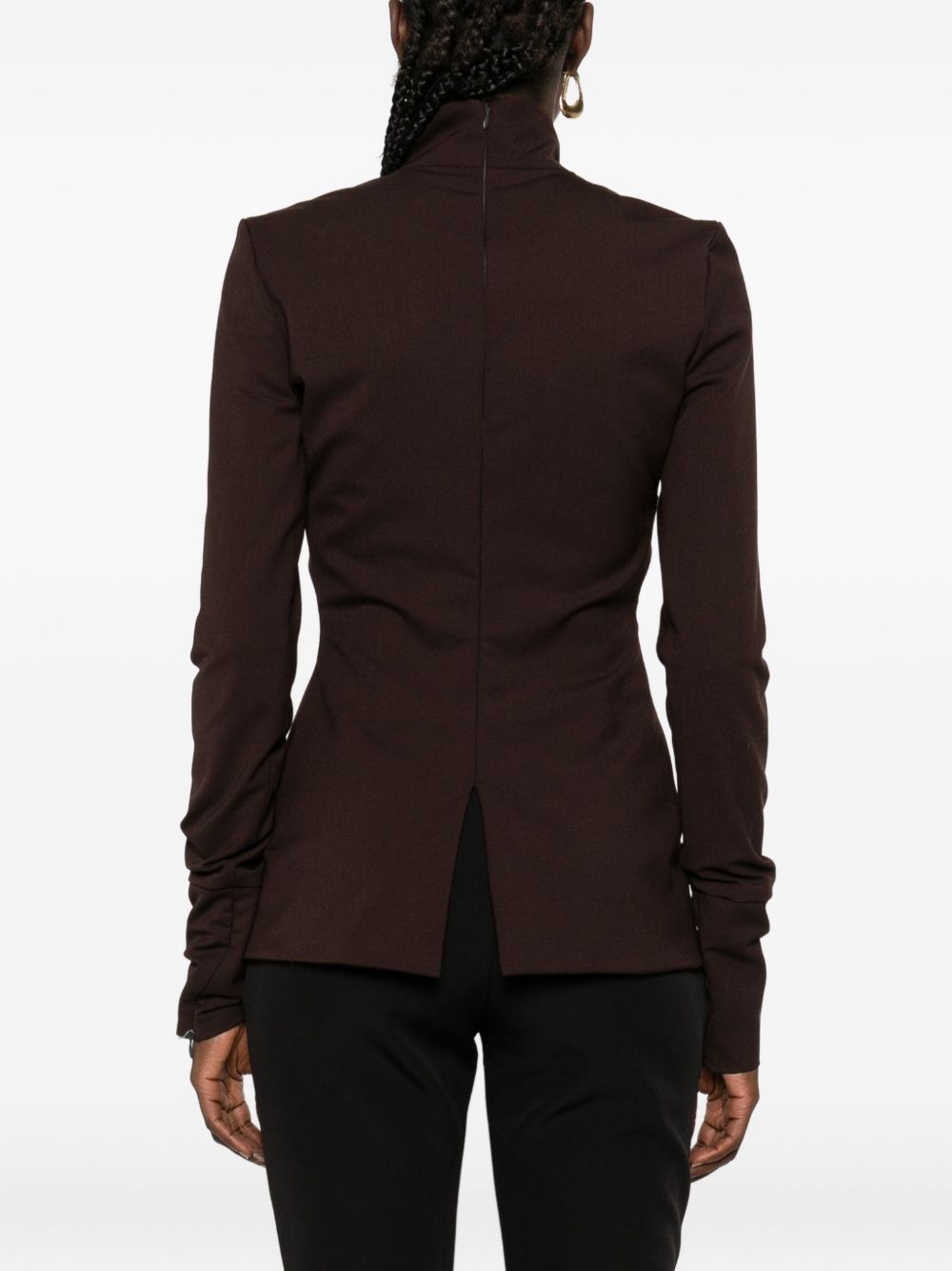 Top a collo alto clio in marrone The latest - donna 