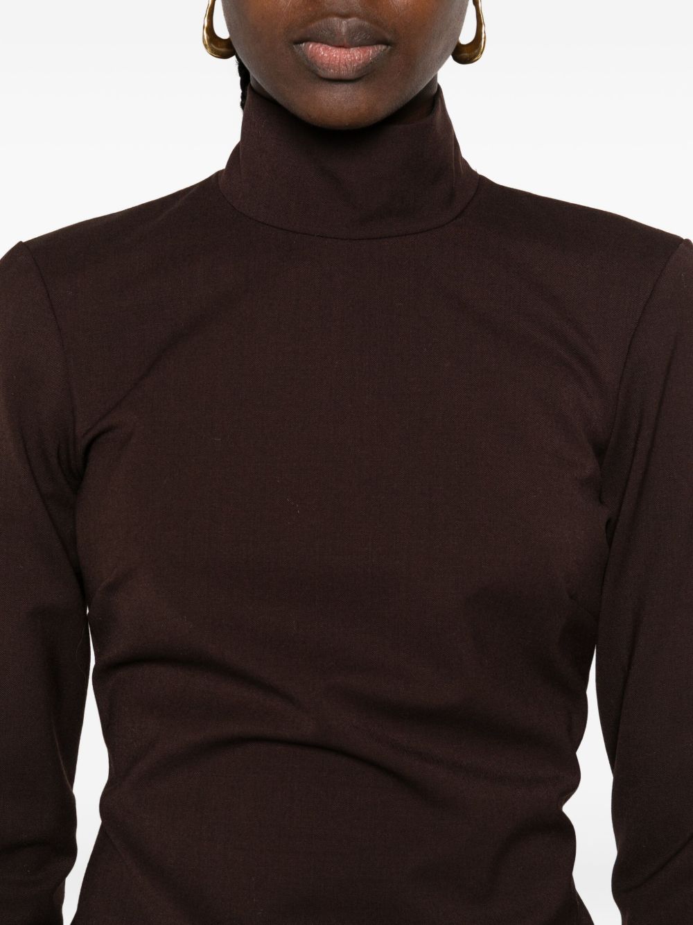 Top a collo alto clio in marrone The latest - donna 