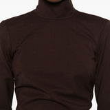 Top a collo alto clio in marrone The latest - donna 