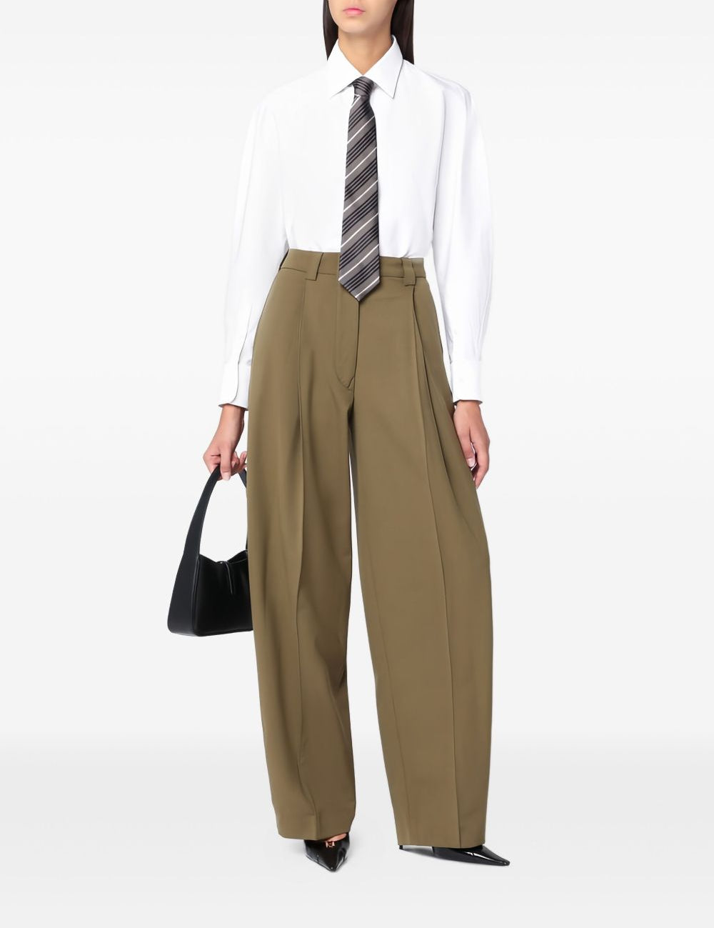 Pantaloni con pinces in marrone THELATEST - donna 