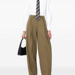 Pantaloni con pinces in marrone THELATEST - donna 