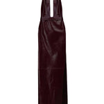 Abito nessa con spacco in pelle in bordeaux The new arrivals ilkyaz ozel - donna 