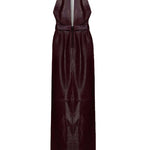Abito nessa con spacco in pelle in bordeaux The new arrivals ilkyaz ozel - donna 