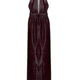 Abito nessa con spacco in pelle in bordeaux The new arrivals ilkyaz ozel - donna 