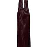 Abito nessa con spacco in pelle in bordeaux The new arrivals ilkyaz ozel - donna 