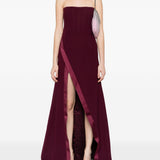 Abito senza spalline nefertiti in bordeaux The new arrivals ilkyaz ozel - donna 