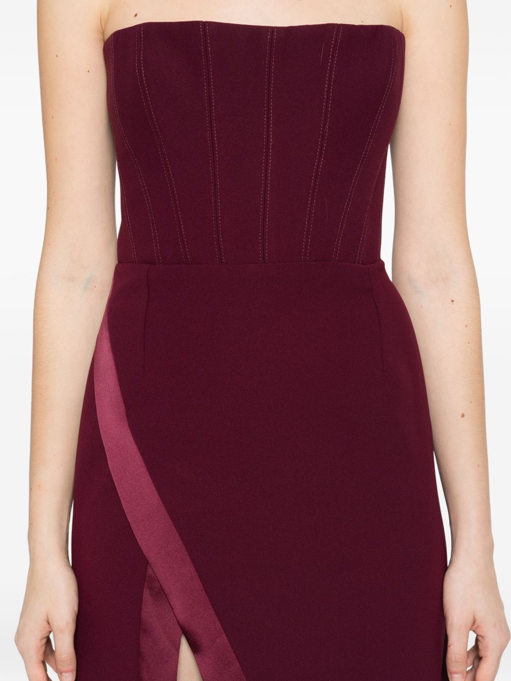 Abito senza spalline nefertiti in bordeaux The new arrivals ilkyaz ozel - donna 