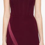 Abito senza spalline nefertiti in bordeaux The new arrivals ilkyaz ozel - donna 