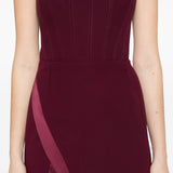 Abito senza spalline nefertiti in bordeaux The new arrivals ilkyaz ozel - donna 