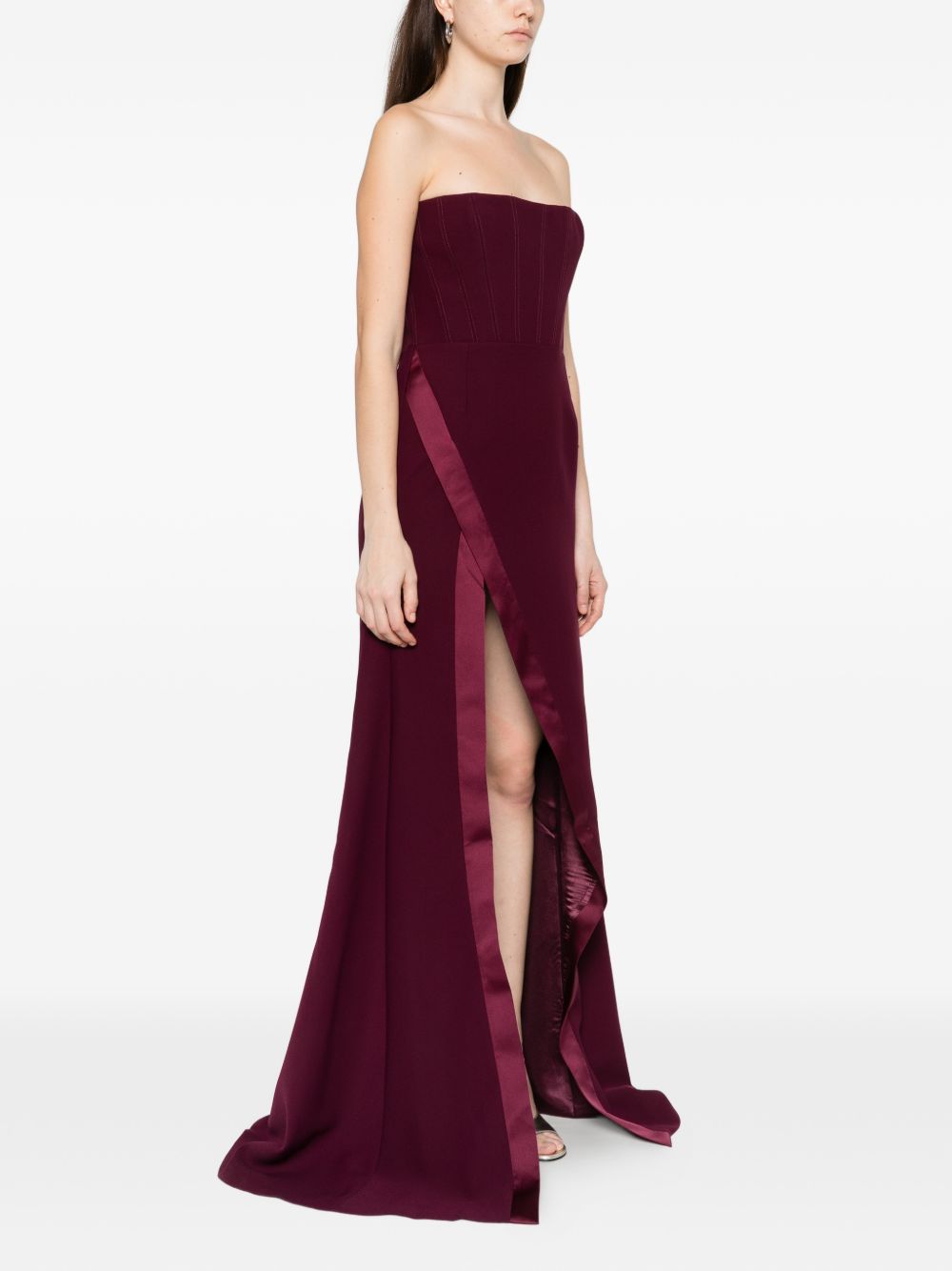 Abito senza spalline nefertiti in bordeaux The new arrivals ilkyaz ozel - donna 