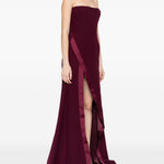 Abito senza spalline nefertiti in bordeaux The new arrivals ilkyaz ozel - donna 