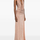 Abito da sera con cristalli in rosa The new arrivals ilkyaz ozel - donna 