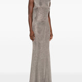 Abito lungo Jeanne con scollo posteriore in grigio The new arrivals ilkyaz ozel - donna 