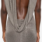 Abito lungo Jeanne con scollo posteriore in grigio The new arrivals ilkyaz ozel - donna 