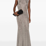 Abito lungo Jeanne con scollo posteriore in grigio The new arrivals ilkyaz ozel - donna 