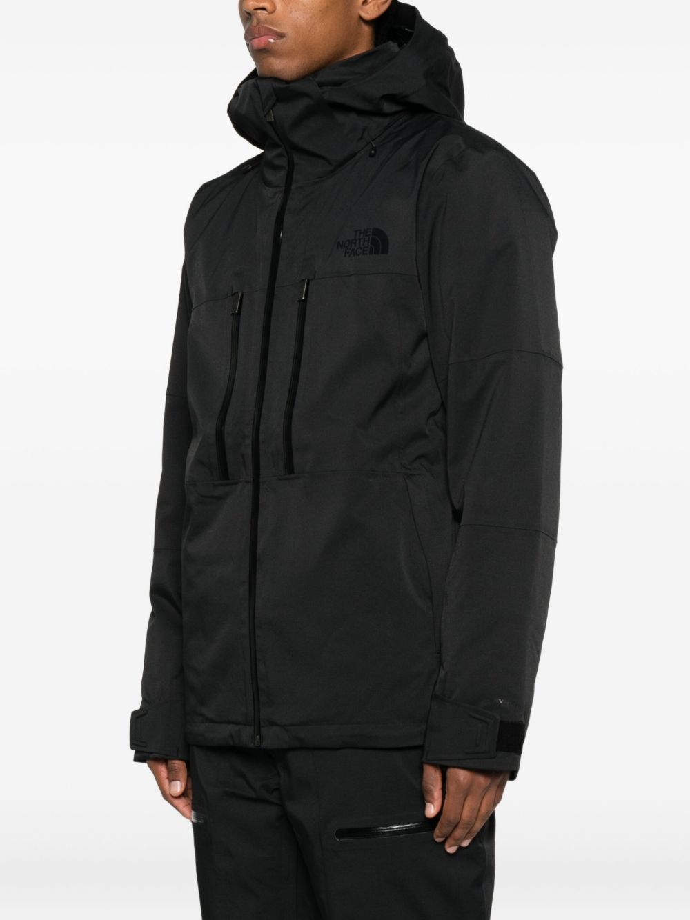 Giacca con cappuccio e zip da neve in nero The north face - uomo 