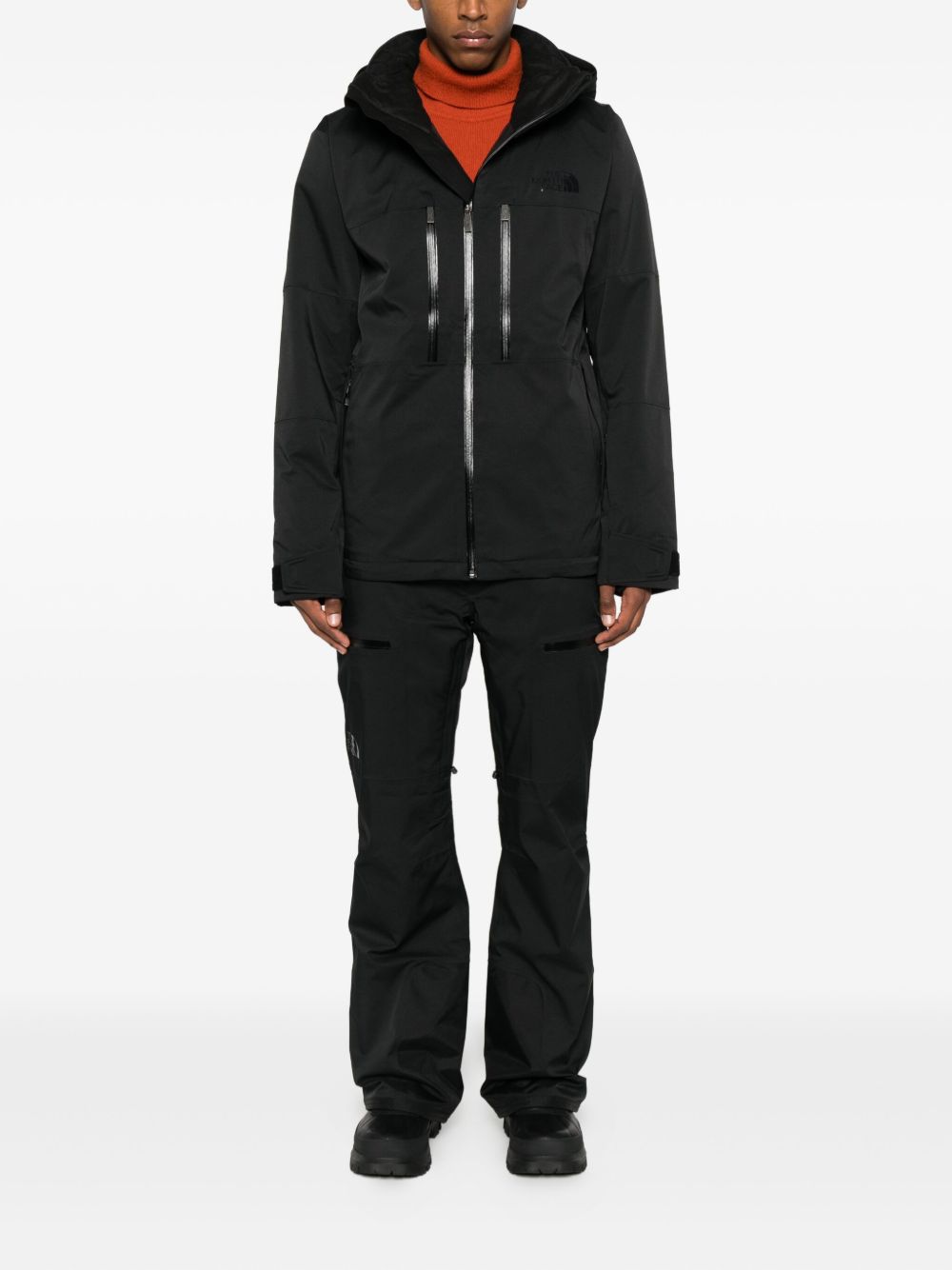 Giacca con cappuccio e zip da neve in nero The north face - uomo 