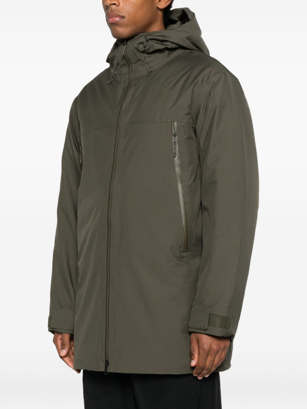 Cappotto Range Down con cappuccio in verde The north face - uomo 