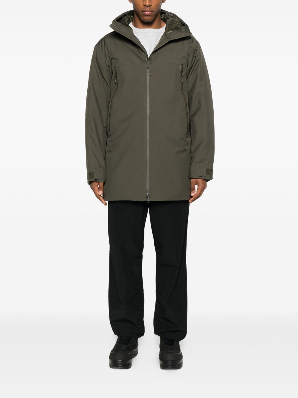 Cappotto Range Down con cappuccio in verde The north face - uomo 