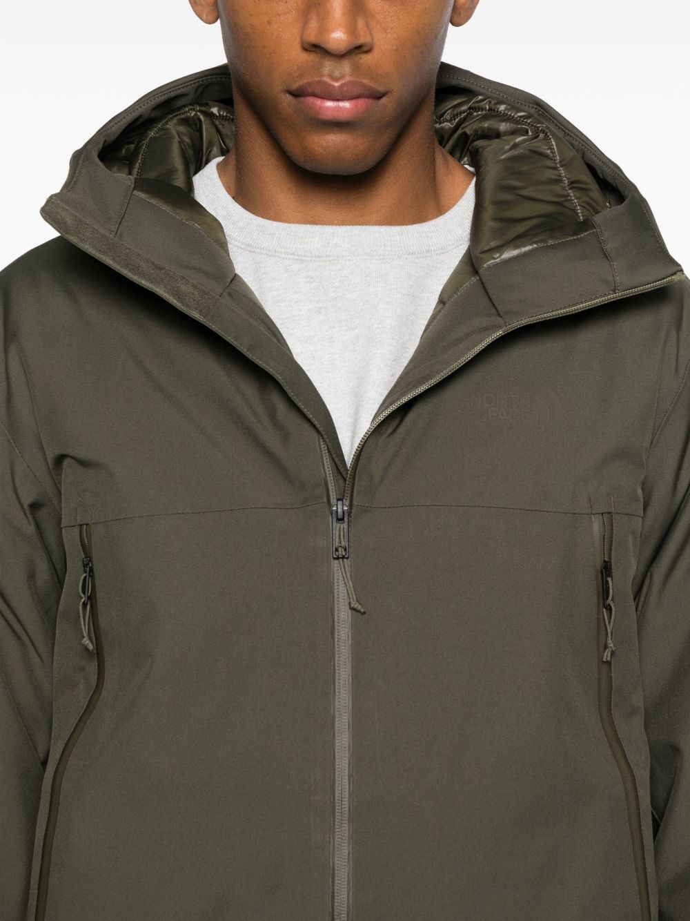 Cappotto Range Down con cappuccio in verde The north face - uomo 