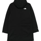 Cappotto con cappuccio e zip in nero The north face - donna 