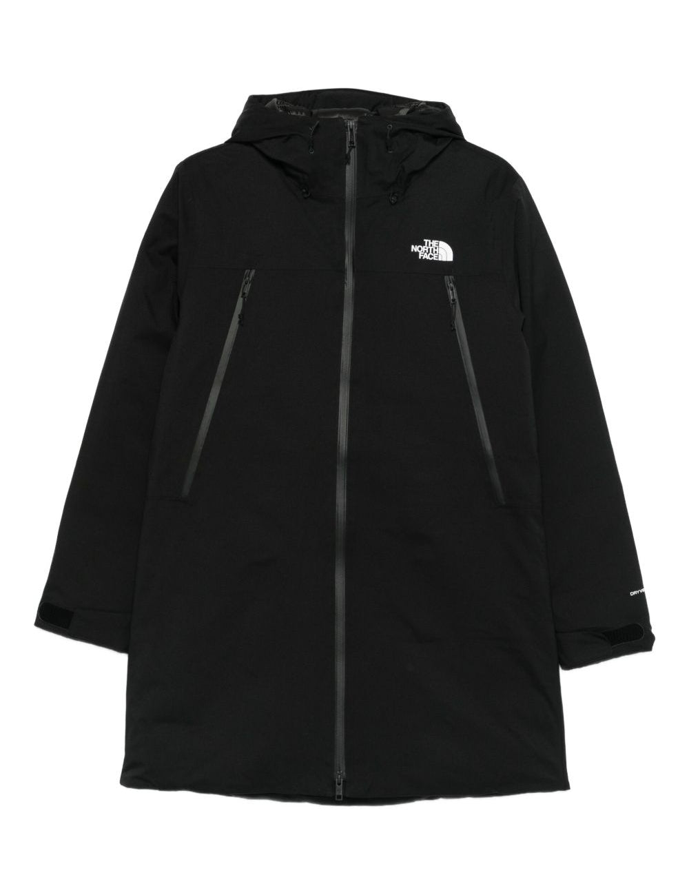 Cappotto con cappuccio e zip in nero The north face - donna 