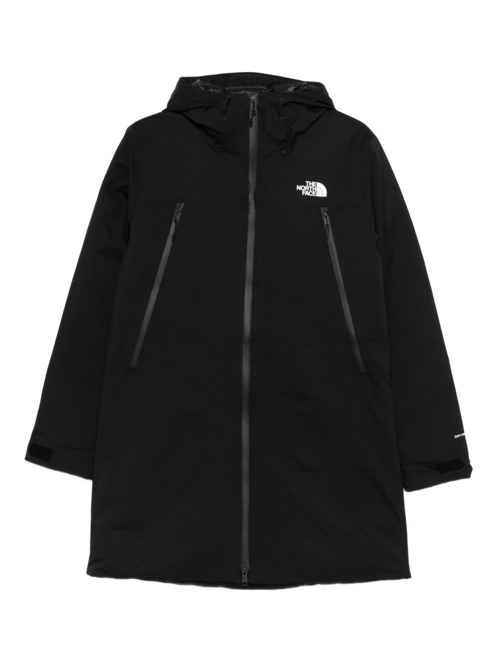 Cappotto con cappuccio e zip in nero The north face - donna 
