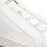 Sneakers basse in pelle scamosciata in bianco 