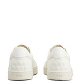 Sneakers basse in pelle scamosciata in bianco 