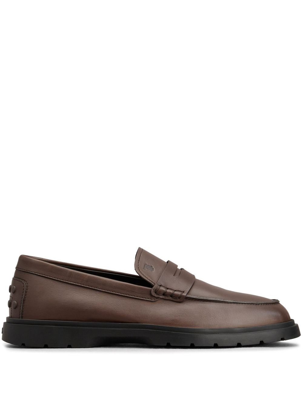 Mocassini con logo goffrato in marrone Tod's - uomo 